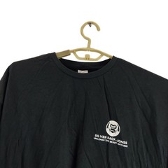 uneek mens t-shirt black crew neck short large print at the back size 2xl