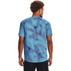 Under Armour Mens 2.0 Lino Print Tech Short Sleeve T-Shirt Blizzard Varsity Blue