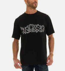 Keith Haring Men’s Graphic T-Shirt Black Size L | Fast Ship