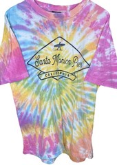 Vintage Santa Monica California Pier T Shirt Tie Dye Unisex Adult Size Small