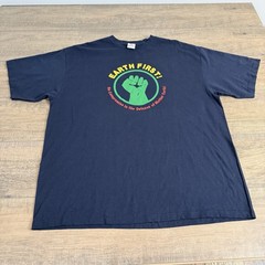 Rare VTG Patagonia Beneficial T’s Mens T-Shirt (XL) Earth First Fist Made USA B5