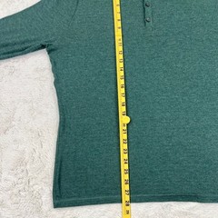 Tommy John Henley Thermal Shirt Men’s Large Long Sleeve Green Modal Stretch SOFT