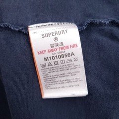 Superdry T Shirt Mens 2XL XXL Blue Short Sleeve Crew Neck Pull on Workwear Tee