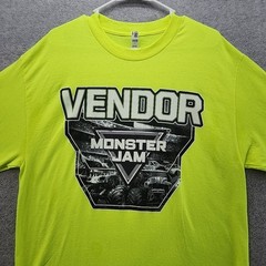 Alstyle Athleticwear Mens Monster Jam Vendor T Shirt Large Yellow Monster Trucks