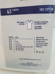 Stafford T Shirts Super Soft 100% Cotton V Necks Medium 4-Pack