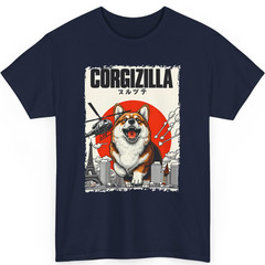CorgiZilla Parody Japanese Art Corgi Dog Mom Dad Unisex Adult T-Shirt