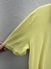 Mens Express Shirt Size Large Solid Yellow Short Sleeve Polo