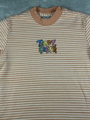 Teddy Fresh Shirt Mens Small Embroidered Striped Skate Punk Orange H3H3 T Tee