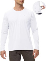 Men’s UPF 50+ Quick-Dry Rash Guard Long Sleeve Swim Fishing Shirt