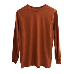 Carhartt Mens Loose Fit Long Sleeve Graphic Logo T-Shirt Orange Large K287