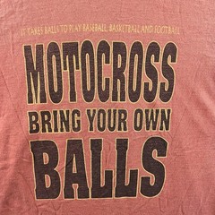 Vintage Motocross Shirt Mens XL Pink 90s Single Stitch Bring Your Owns Balls