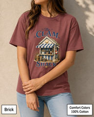 Clam Shack Shirt, Comfort Colors Coastal Tee, New England Beach Town Gift