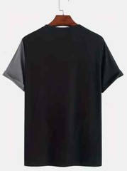 T Shirt Mens Black Gray Faith Cross Colorblock Short Sleeve Fashion Graphic Soft