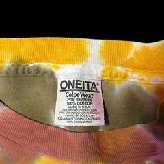 Vintage 90s KCBX Radio Live Oak Music Festival Tie Dye Long Sleeve Double Sided