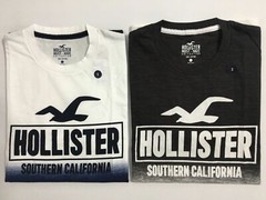 Hollister Men’s Ombre Graphic T-Shirt Crew Neck Logo Tee Size XXS XS S M L New!!