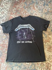 metallica t shirt vintage Ride The Lightning medium large black