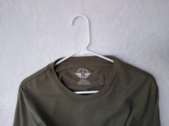 Dockers Mens Long Sleeve T Shirt M Olive Green Crew Neck Tee Shirts Cotton Knit