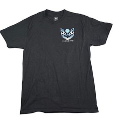 GM Pontiac Firebird T-Shirt Mens Medium Black Blue Graphic Car Show Tee Retro