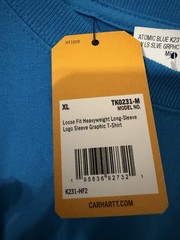 Carhartt Long Sleeve Shirt Men’s 2XL Blue Original Fit Casual Workwear K231-102