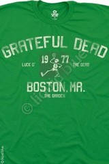 GRATEFUL DEAD-THE GARDEN-1977-BOSTON MA-T-SHIRT M-L-XL-XXL Garcia,Wier,Lesh,Hart