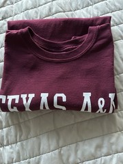 Bright Maroon Men’s Texas A&M Fan T-Shirt Graphic T On Gildan Label Sz XL