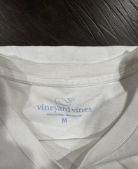 Vineyard Vines Men’s White Cotton Pocket Tee Whale Graphic Glen Arbor MI M