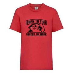 Fishing Forced To Work Fish Humour Novelty T Shirt Various Colours And Sizes