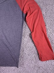 NWOT Fanatics Men’s Baseball T Shirt Long Sleeve Gray and Red Size X Large