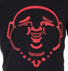 $89 TRUE RELIGION Black ORIGINAL BUDDHA FACE Short Sleeve Graphic T-shirt NWT