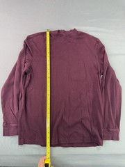 Mens Croft & Barrow Turtle-Neck Long Sleeve Extra Soft Tees Size Medium Maroon