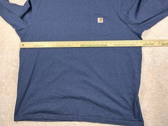 Carhartt K126 Men’s Heavyweight Long-Sleeve Pocket T-Shirt Blue 3XLT Loose Fit