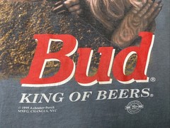 Vintage 90s Budweiser Anteater Anthill Double Sided T-Shirt T-Shirt XL Bud Beer