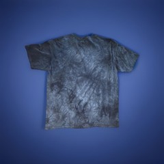 The Mountain Men’s XL Blue Tie-Dye Cat Military Graphic Cotton Crewneck T-Shirt