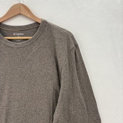 Cremieux Long Sleeve Crewneck Tee Mens Medium Brown Cotton Logo Casual Shirt NWT