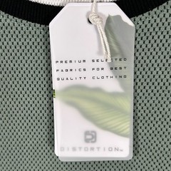 Distortion Mens Sage Green Mesh Panel Cotton Tank Top Sleeveless Shirt Size M