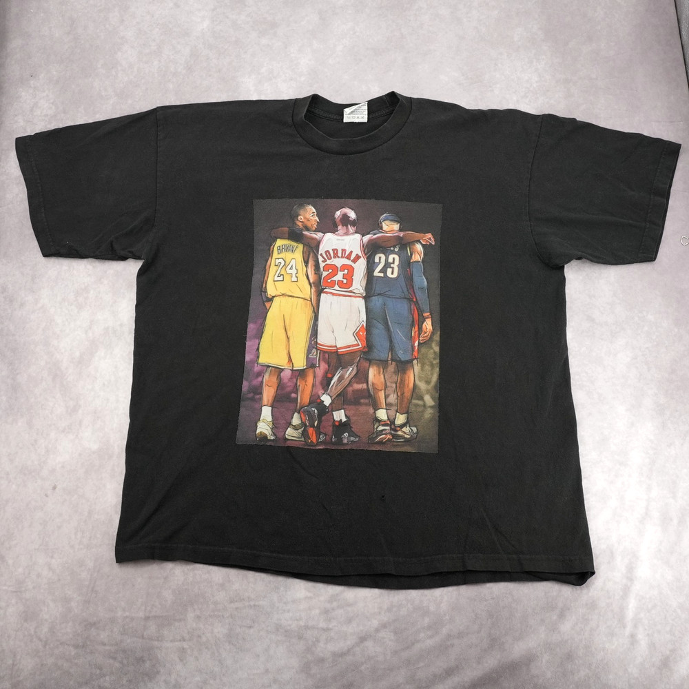 Pro Athletic Basketball Legends Kobe Jordan LeBron Graphic T-Shirt Black 3XL