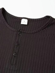 AMen’s Collarless Breasted Henry Shirt Top Fitness High Stretch Base Shirt