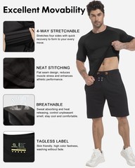4 Pack Men’s Compression Shirts Long Short Sleeve Dry Cool Rash Guard XX-Small