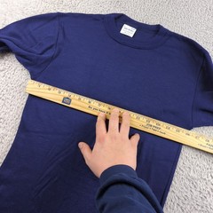 Vintage John Henry T Shirt Mens Small 34-36 Blue Polypropylene Blank Made USA