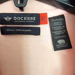Dockers POLO Shirt Mens 2XL XXL Pink Golf Button Preppy Quick Dry Regular NWT
