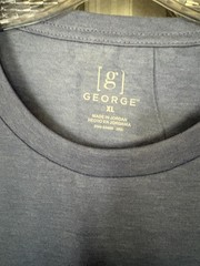 George Men’s Short Sleeve Crew Blue Peri Heather Tee Shirt XL