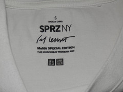 Uniqlo SPRZ NY Sol Lewitt MoMA Special Ed Mens Small Shirt w/ Raised Velour