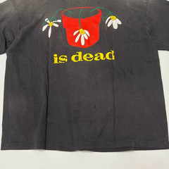 Dead Soul Is Dead Cartoon Smiley Flower Pot Cracked Print Saint Mens T Shirt