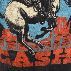 Johnny Cash T Shirt Mens Size Small Gray Stonewash Cowboy Country Music