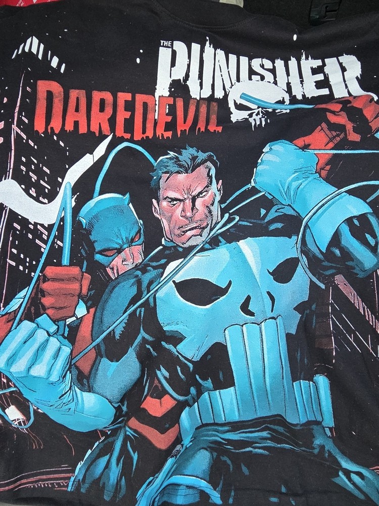 The Punisher Daredevil T-Shirt Mens 2XL LIMITED EDITION Front & Back Graphics