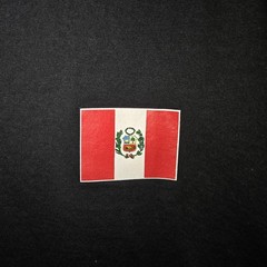 Morpho Men’s Flag Black T-Shirt Small 100% Peruvian Cotton Republica Del Peru