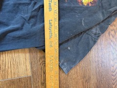 Crazy vintage sunfaded/Distressed Pirates of the Caribbean Flaming Skull Tee