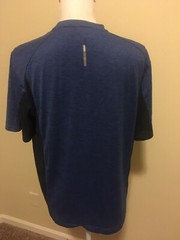 REI Mens 2 Tone Blue & Black Poly Spandex Blend T-Shirt Size Medium