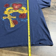Vintage D Nero Keep The Faith Cross Roses T Shirt Mens Size L Large