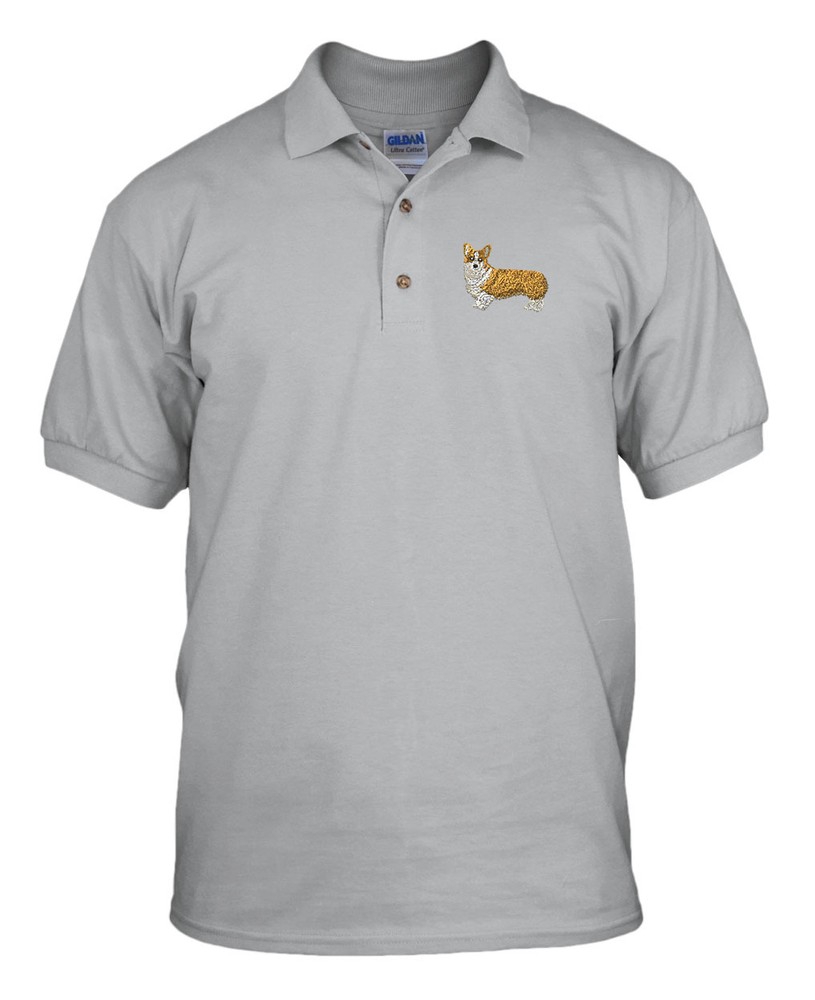 PEMBROKE WELSH CORGI DOGS CATS PETS Embroidery Embroidered Golf Polo Shirt